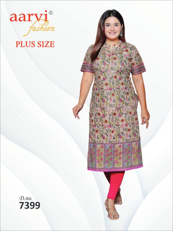 Aarvi Plus Size Vol-4 – Straight Kurtis